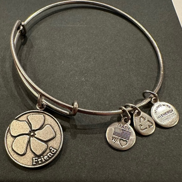 Alex and Ani Friend Charm Expandable Bracelet - Picture 1 of 5
